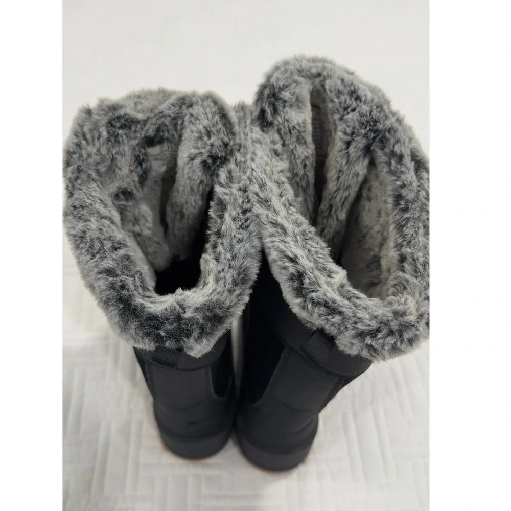 All in Motion Kona Men Black Faux Fur Lined Winter Snow Boots Size 11